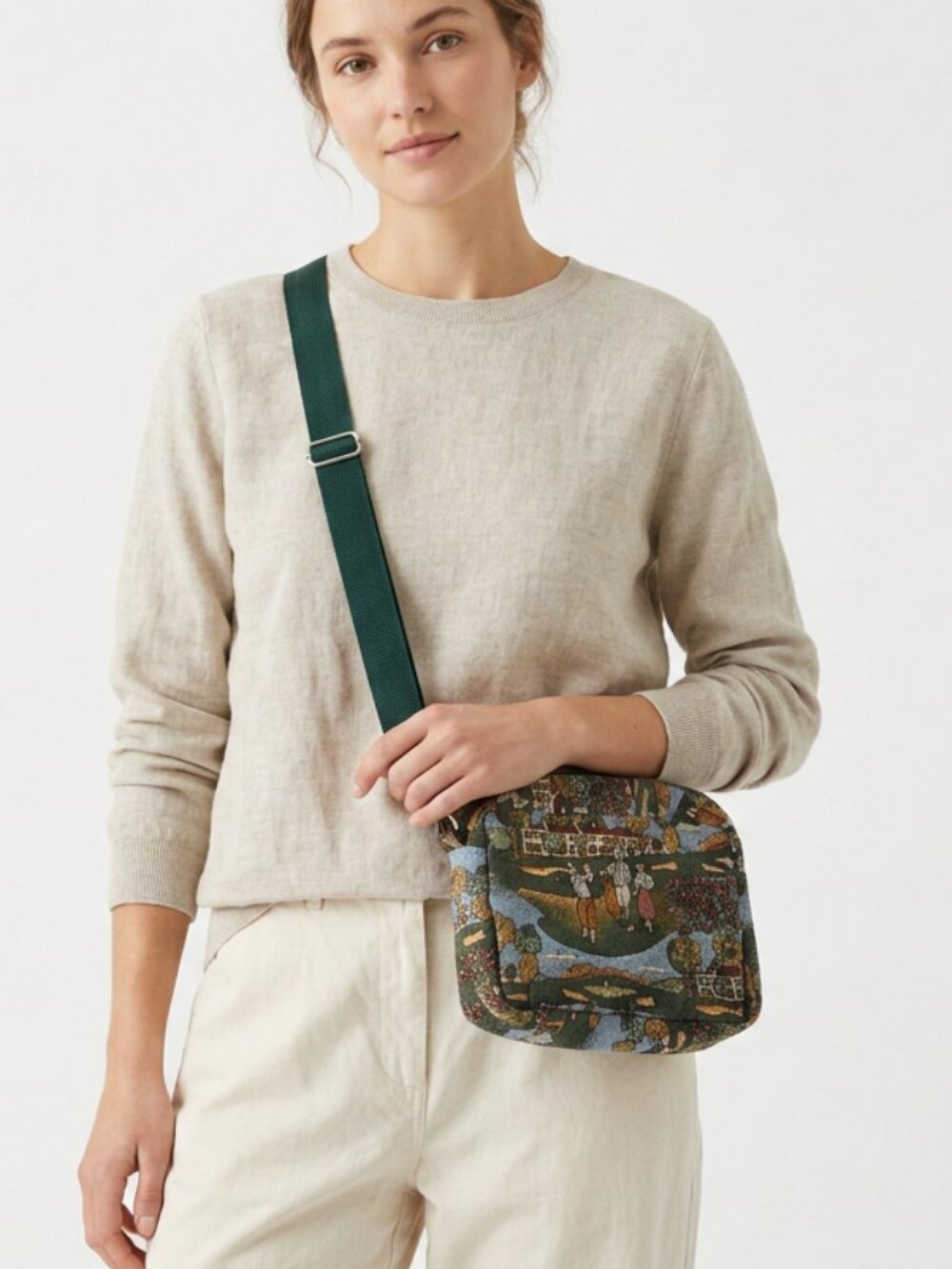 Vintage 90s Holdings Fine Accessories Golf Tapestry Crossbody Bag OS